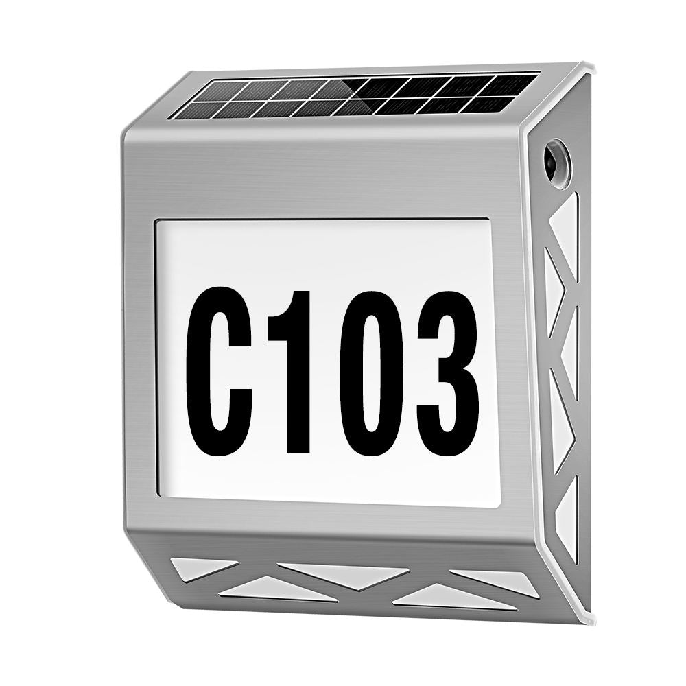 YH1101 Solar LED Address Sign Waterproof  Plate Wall Lamp House Number Light
