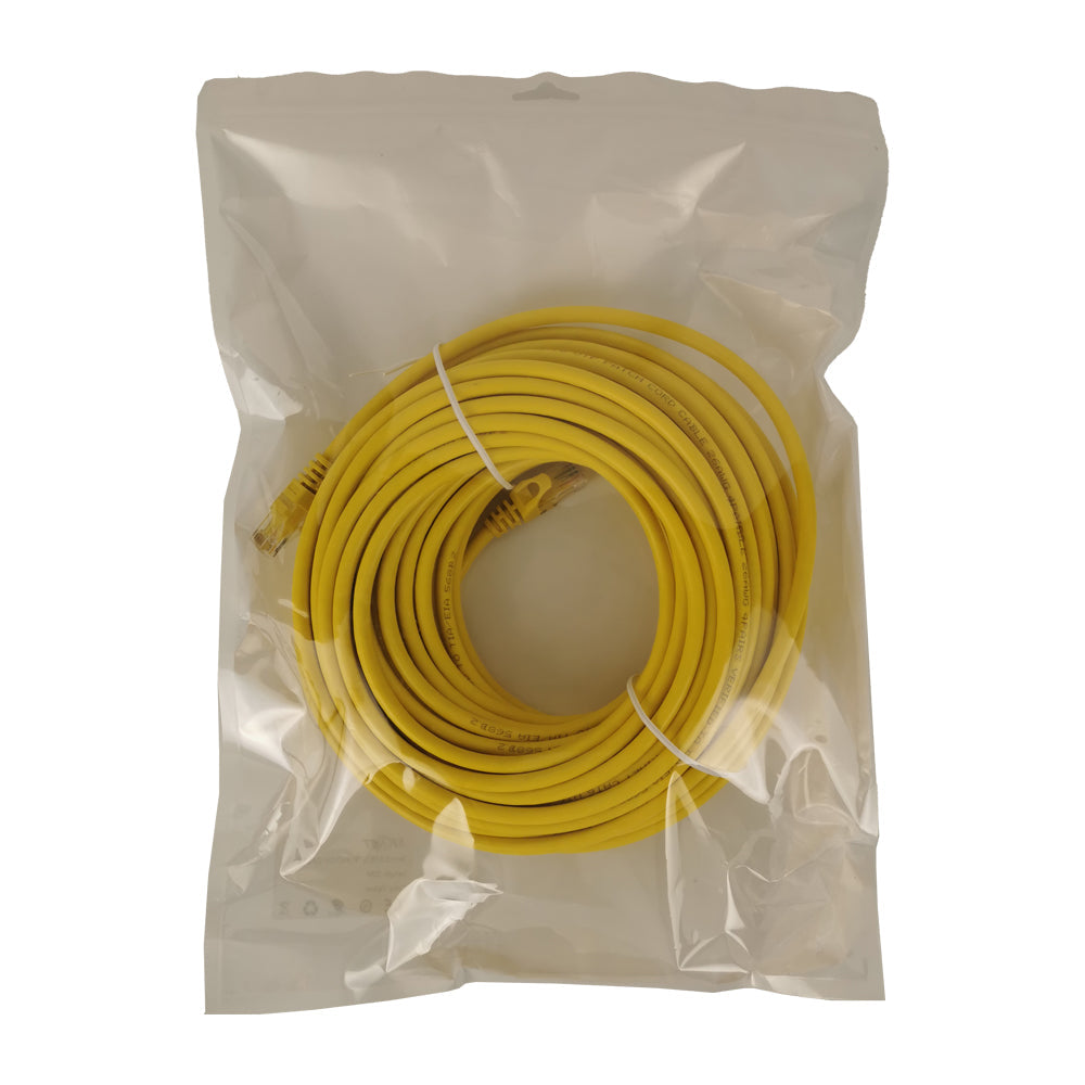 20m Yellow Ethernet Network Lan Cable CAT6 UTP 1000Mbps RJ45 8P8C