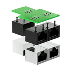 2 x RJ45 Ethernet LAN Network Y Splitter Double Adapter Cable Connector CAT5/6/7