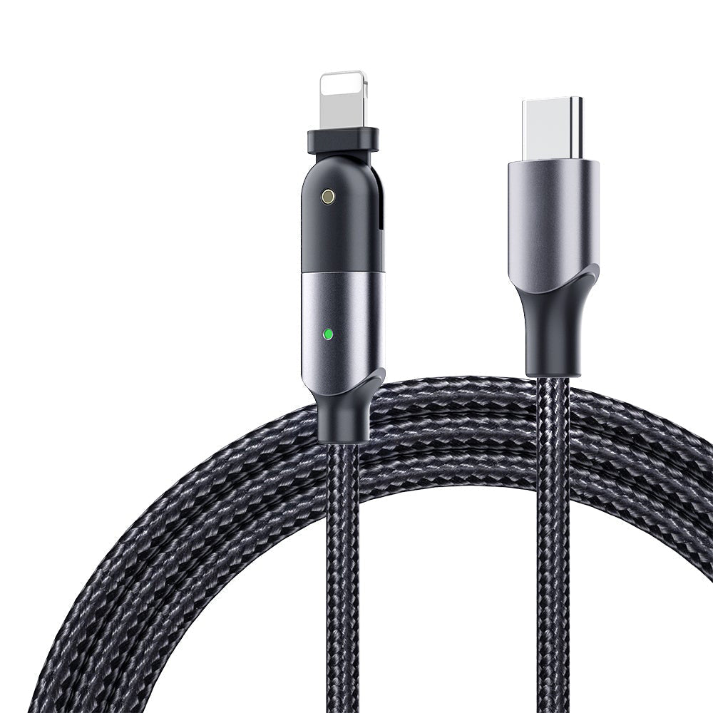 Rotating Elbow Type-C to Lightning 18W 1.2m Mobile  Phone Charger Cable
