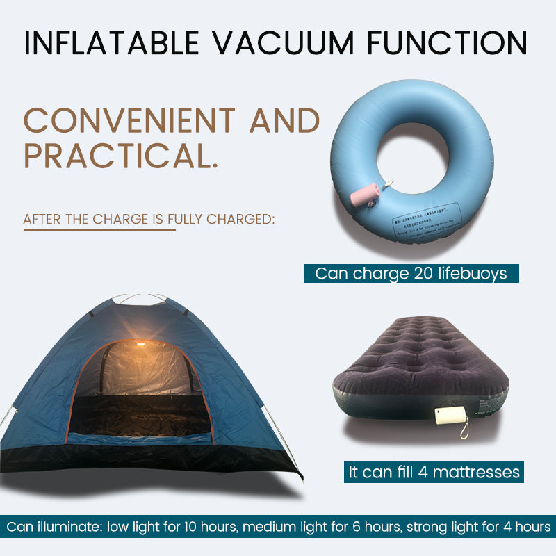 3 in 1 Portable Electric Inflatable Pump 3 Modes Camping Light