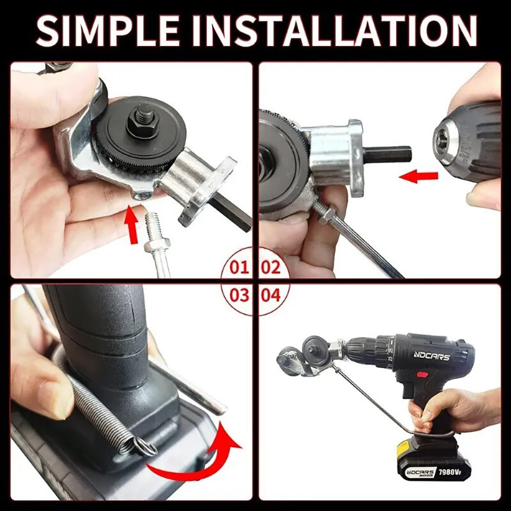 Double Head Sheet Metal Nibbler Drill Portable Electric Drill Shear Attachment