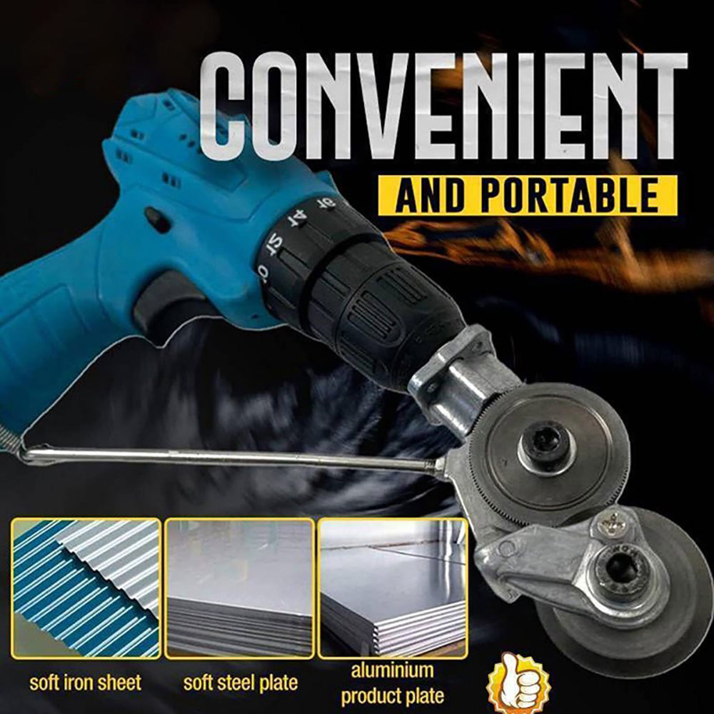 Double Head Sheet Metal Nibbler Drill Portable Electric Drill Shear Attachment