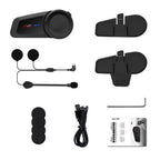 MAXTO M2 1000M Motorcycle Interphone Helmet Bluetooth Headset Moto Wireless Intercom for 6 Riders Talking FM Radio Waterproof