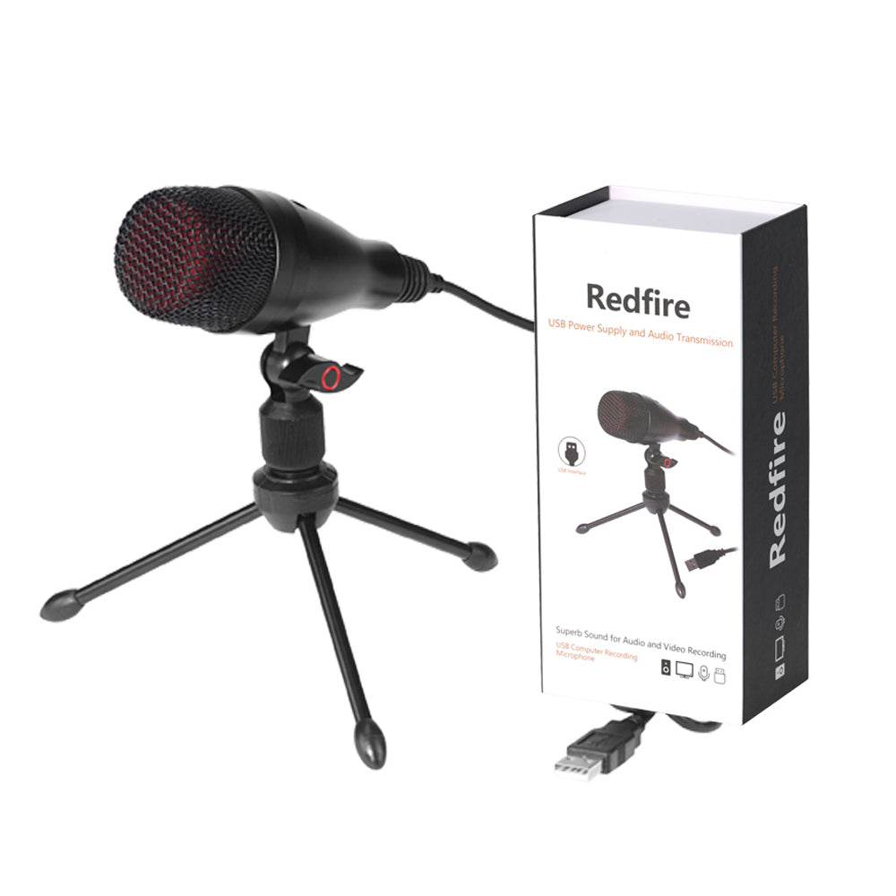 Redfire USB Computer Recording Microphone USB Power Supply and Audio Transmission