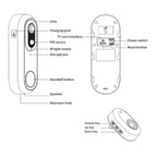 Home Security Tuya WiFi Monitoring Digital Video Doorbell with HD 1080P Camera