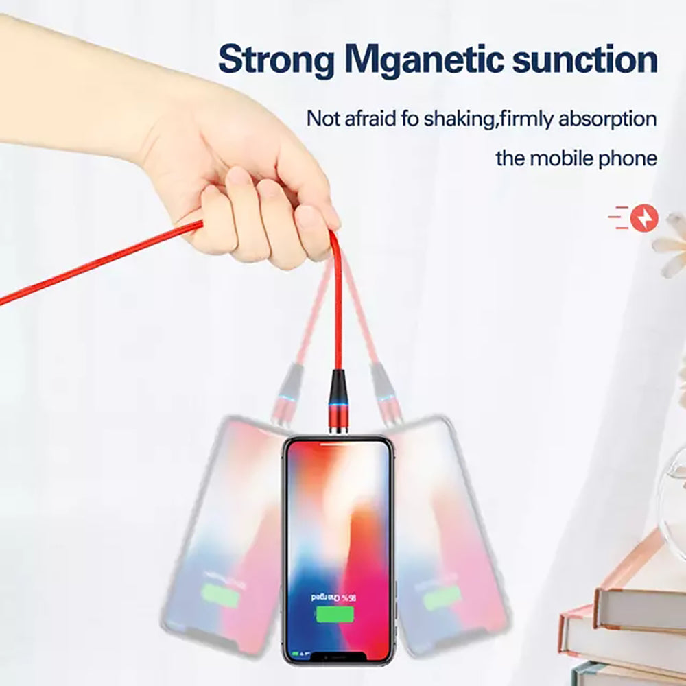 Magnetic Mobile Phone Charger Cable 1M, 2M USB to Type-C Micro USB Lightning