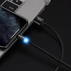 Magnetic Mobile Phone Charger Cable 1M, 2M USB to Type-C Micro USB Lightning